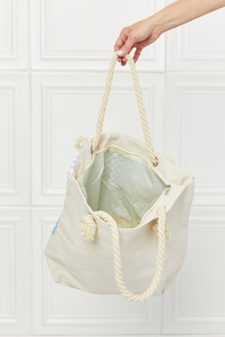 Justin Taylor Picnic Date Tassel Tote Bag Trendsi