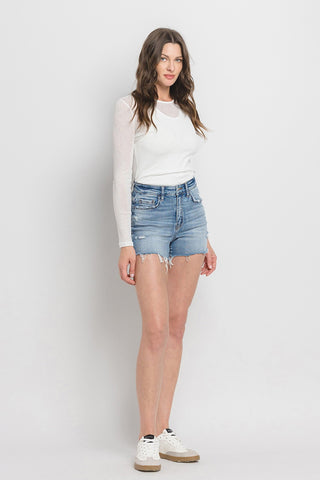 Vervet by Flying Monkey High Rise Denim Shorts Trendsi