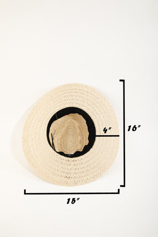 Fame Wide Brim Straw Weave Sun Hat Trendsi