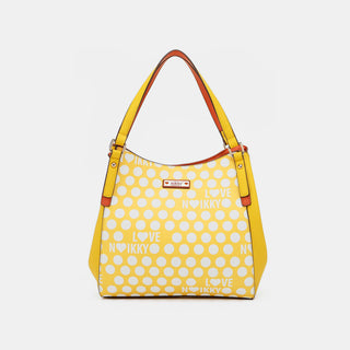 Nicole Lee USA Contrast Polka Dot Handbag Trendsi