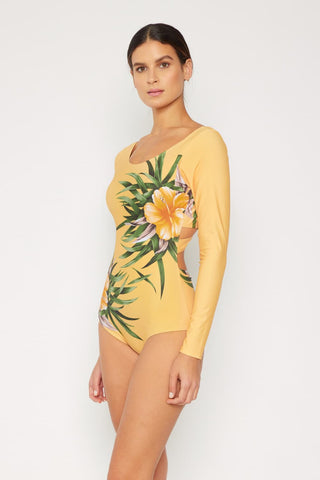 Marina West Swim Cool Down Longsleeve One-Piece Swimsuit Trendsi