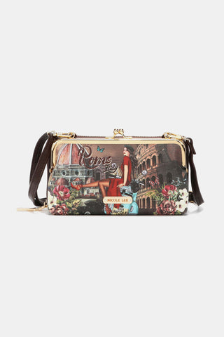 Nicole Lee USA Signature Kiss Lock Crossbody Wallet Trendsi