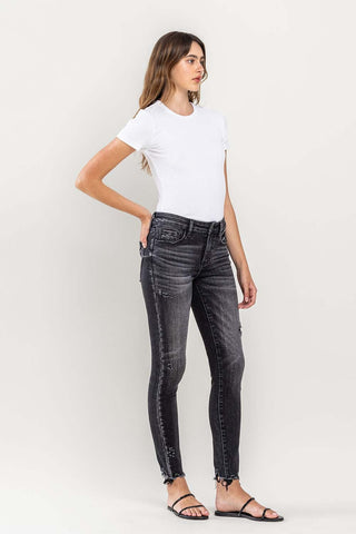 Lovervet Raw Hem Cropped Skinny Jeans Trendsi