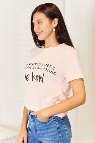 Simply Love Slogan Graphic Cuffed T-Shirt Trendsi