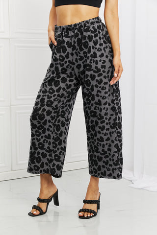 BOMBOM Stay Cozy Pattern Wide Leg Pants Trendsi