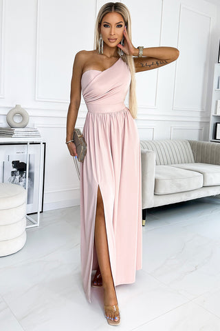 One-Shoulder Slit Maxi Dress Trendsi