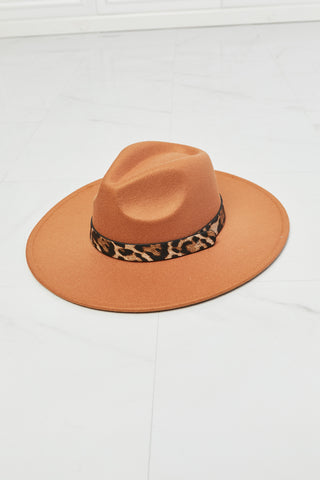 Fame In The Wild Leopard Detail Fedora Hat Trendsi