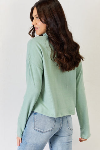 HYFVE Long Sleeve Turtleneck Top Trendsi