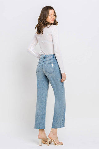 Vervet by Flying Monkey Mid Rise Crop Wide Leg Jeans Trendsi