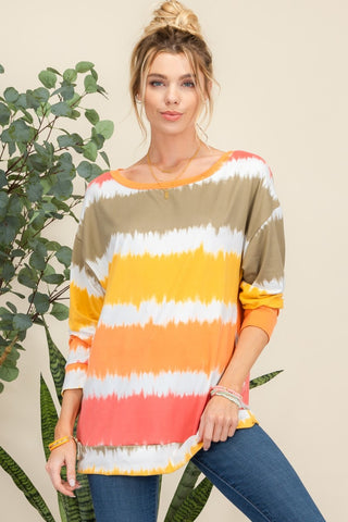 Celeste Full Size Striped Long Sleeve T-Shirt Trendsi