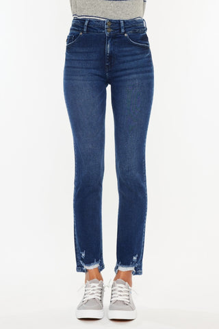 Kancan High Rise Slim Straight Jeans Trendsi