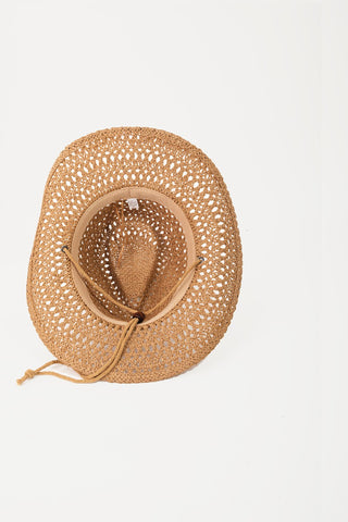 Fame Rope Strap Straw Braided Hat Trendsi