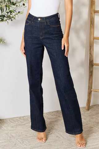 Judy Blue Full Size High Waist Wide Leg Jeans Trendsi