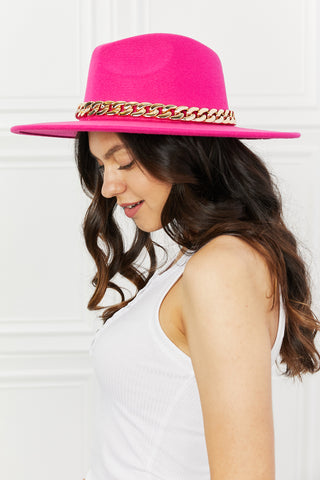 Fame Keep Your Promise Fedora Hat in Pink Trendsi