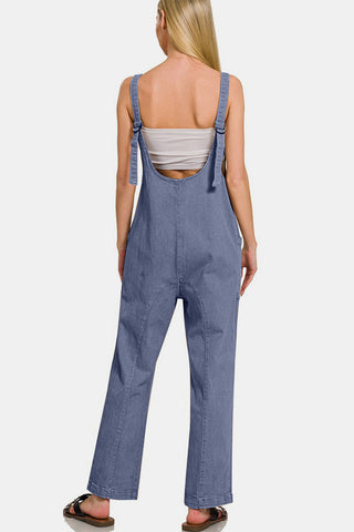 Zenana Pocketed Wide Strap Jumpsuit Trendsi