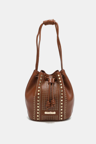 Nicole Lee USA Amy Studded Bucket Bag Trendsi