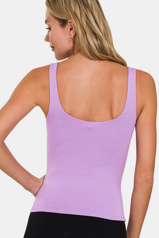 Zenana V-Neck Slim Tank Trendsi