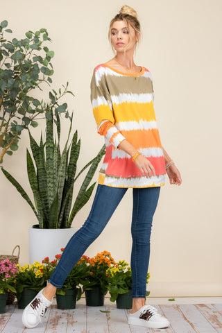 Celeste Full Size Striped Long Sleeve T-Shirt Trendsi