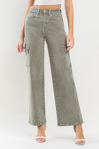 Vervet by Flying Monkey 90's Super High Rise Cargo Jeans Trendsi