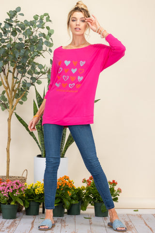 Celeste Full Size Heart Graphic Long Sleeve T-Shirt Trendsi