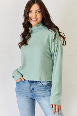 HYFVE Long Sleeve Turtleneck Top Trendsi