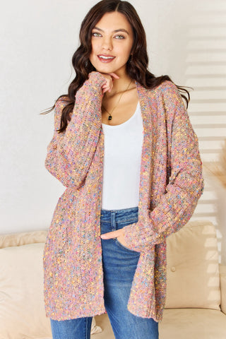 Rousseau Multicolor Open Front Knit Cardigan Trendsi