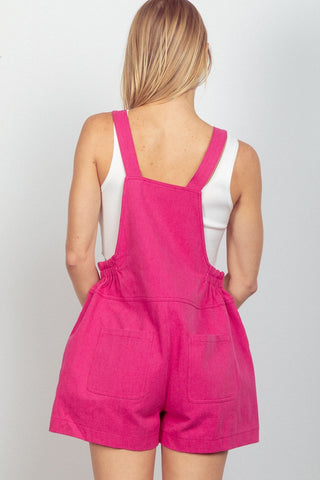 VERY J Adjustable Suspender Overalls with Pockets Trendsi