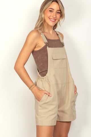 VERY J Adjustable Suspender Overalls with Pockets Trendsi