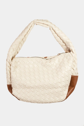 Fame Tassel Detail Weave Semi Circle Bag Trendsi