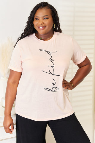 Simply Love BE KIND Graphic Round Neck T-Shirt Trendsi