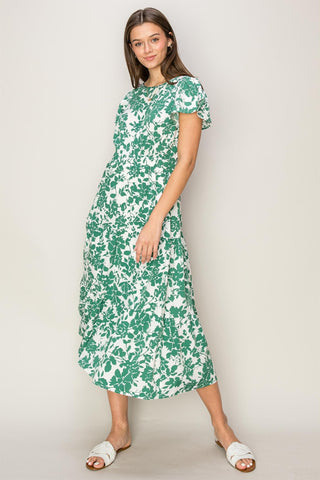 HYFVE Floral Cutout Midi Dress Trendsi