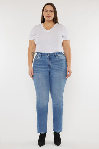 Kancan Full Size Cat's Whiskers High Waist Jeans Trendsi