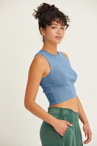 HYFVE Ribbed Knit Cropped Tank Trendsi