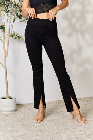 BAYEAS Slit Bootcut Jeans Trendsi