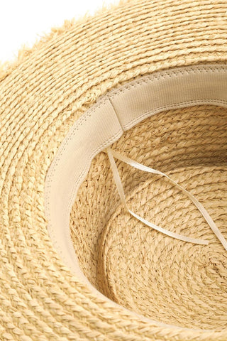 Fame Strap Wide Brim Straw Hat Trendsi