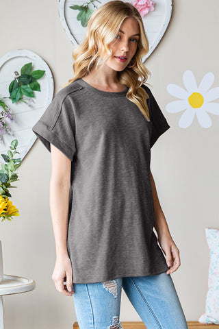 Heimish Full Size Short Sleeve Round Neck T-Shirt Trendsi