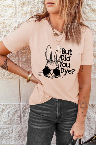 Rabbit Graphic Round Neck T-Shirt Trendsi