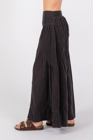 SAGE + FIG High Rise Corduroy Wide Leg Pants Trendsi