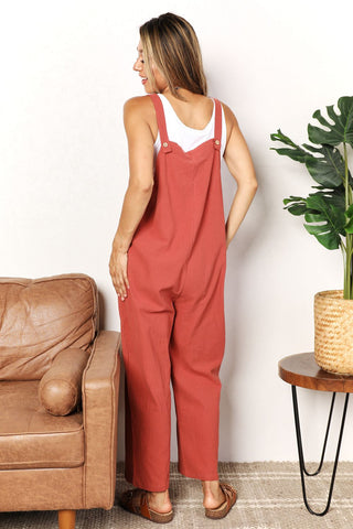 Perfee Wide Leg Overalls with Front Pockets Trendsi