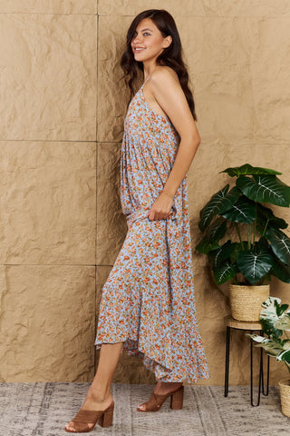 HEYSON Take Your Chances Full Size Floral Halter Neck Maxi Dress Trendsi