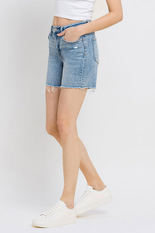 Vervet by Flying Monkey High Rise Denim Shorts Trendsi