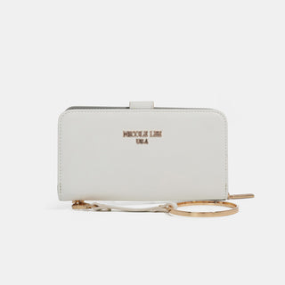 Nicole Lee USA Solid Bifold Wallet with Wristlet Trendsi