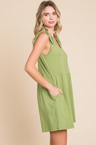 Culture Code Full Size Shoulder Knot Baggy Romper Trendsi