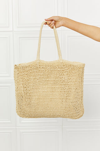 Fame Off The Coast Straw Tote Bag Trendsi