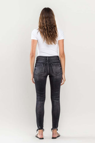 Lovervet Raw Hem Cropped Skinny Jeans Trendsi