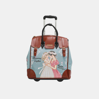 Nicole Lee USA Printed Rolling Tote Bag Trendsi