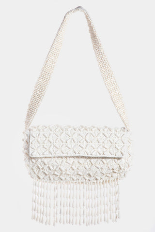 Fame Beaded Fringe Rectangle Shoulder Bag Trendsi