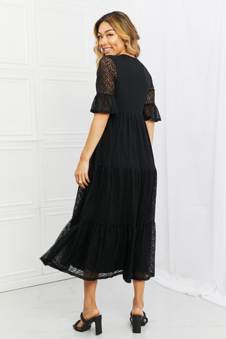 P & Rose Lovely Lace Full Size Tiered Dress Trendsi