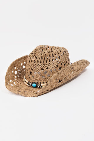 Fame Cutout Strap Weave Straw Hat Trendsi