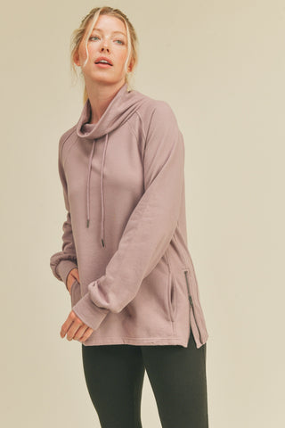 Kimberly C Drawstring Side Zip Sweatshirt Trendsi